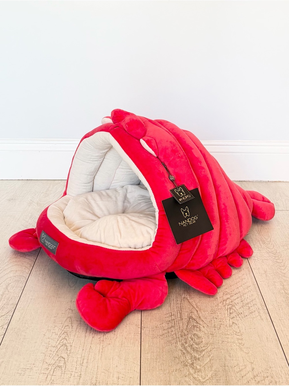 Extremely RARE NanDog Red Plush Lobster Small Dog / Cat Pet Bed with Cushion